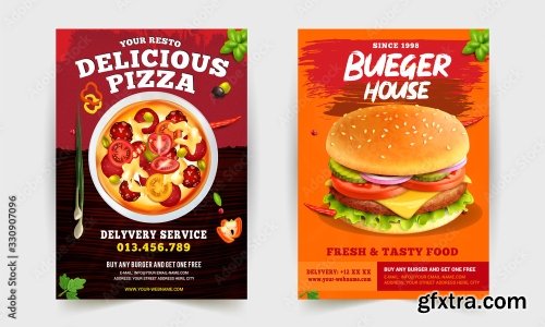 Fast Food Flyer Design Template 1 23xAI