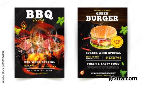 Fast Food Flyer Design Template 1 23xAI