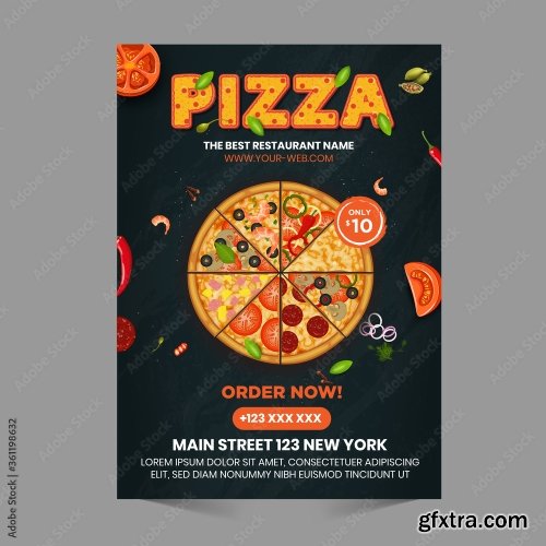 Fast Food Flyer Design Template 1 23xAI