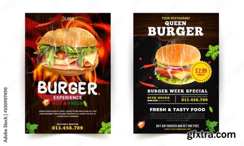 Fast Food Flyer Design Template 1 23xAI