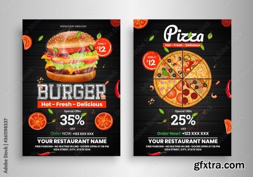 Fast Food Flyer Design Template 1 23xAI