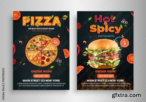 Fast Food Flyer Design Template 1 23xAI