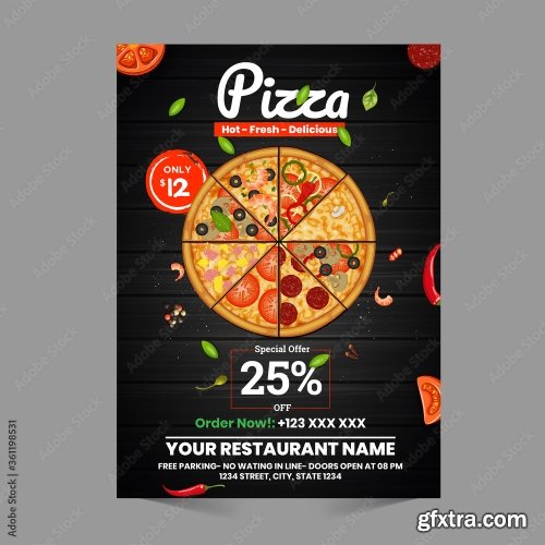 Fast Food Flyer Design Template 1 23xAI