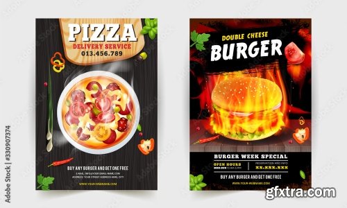 Fast Food Flyer Design Template 1 23xAI