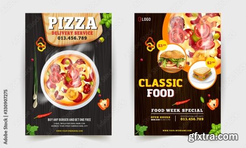 Fast Food Flyer Design Template 1 23xAI