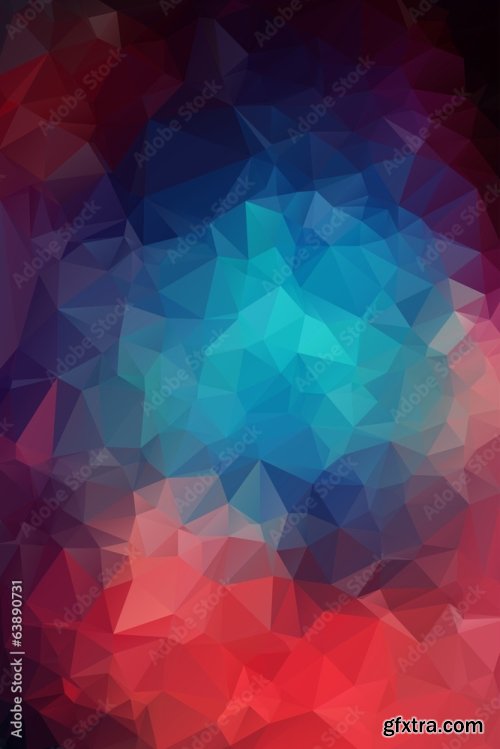 Abstract 2D Geometric Colorful Background 6xAI