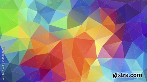 Abstract 2D Geometric Colorful Background 6xAI