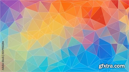 Abstract 2D Geometric Colorful Background 6xAI