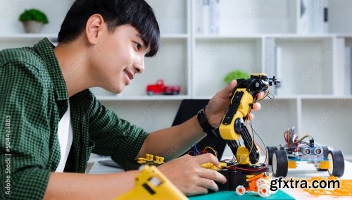 Asian Teenager Doing Robot 6xJPEG