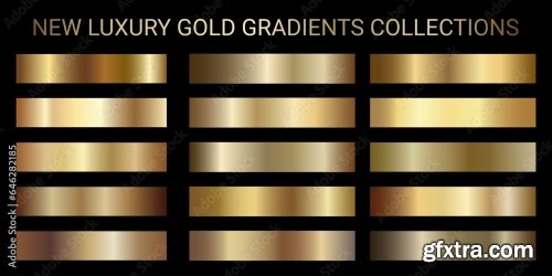 Luxury Gold Gradients Collection Vector 6xAI