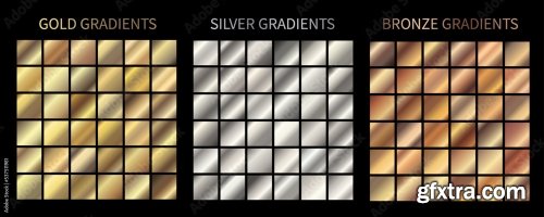 Luxury Gold Gradients Collection Vector 6xAI