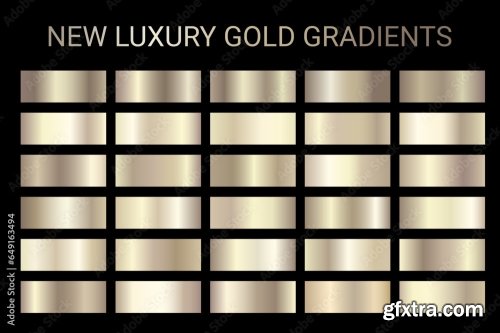 Luxury Gold Gradients Collection Vector 6xAI