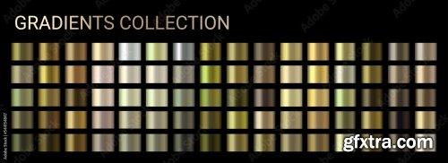 Luxury Gold Gradients Collection Vector 6xAI