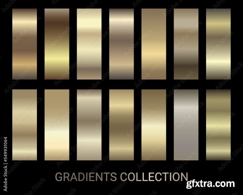 Luxury Gold Gradients Collection Vector 6xAI