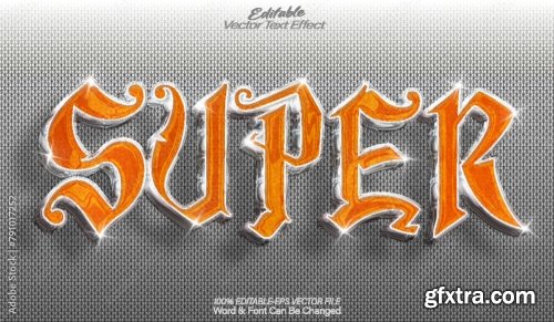 Vector Text Effect Editable Alphabet 46 25xAI