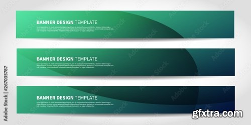 Vector Banners With Abstract Geometric Background 6xAI