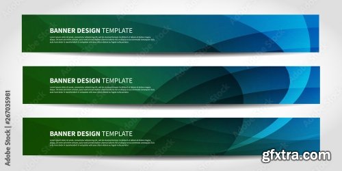 Vector Banners With Abstract Geometric Background 6xAI