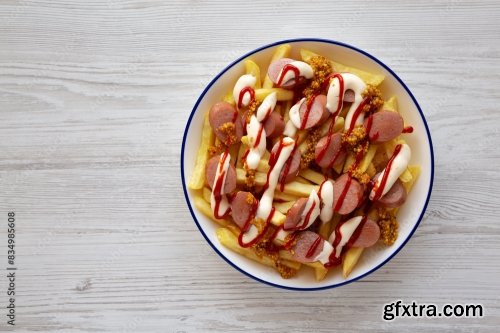 Homemade Salchipapa Fries With Ketchup 6xJPEG