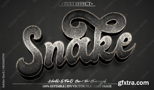 Vector Text Effect Editable Alphabet 42 25xAI