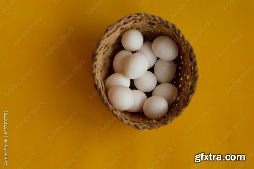 Chicken Eggs In A Wooden Crate 6xJPEG