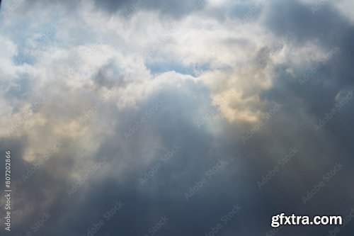 Cumulus Clouds In Blue Sky 6xJPEG
