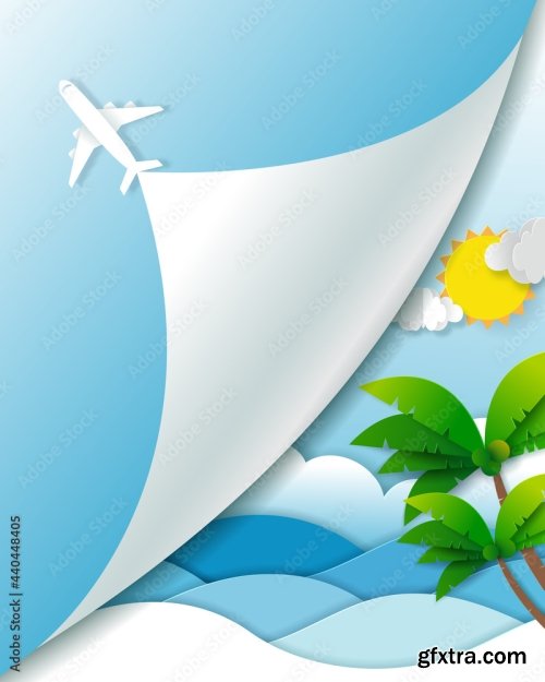 Vector Digital Craft Of Travel Banner Time To Travel Concept 18xAI