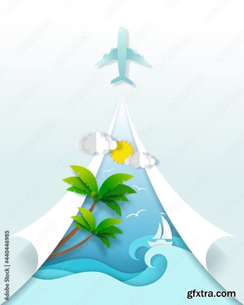 Vector Digital Craft Of Travel Banner Time To Travel Concept 18xAI