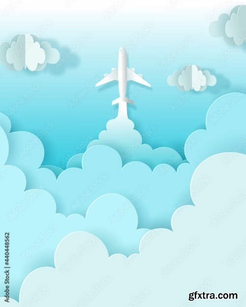 Vector Digital Craft Of Travel Banner Time To Travel Concept 18xAI