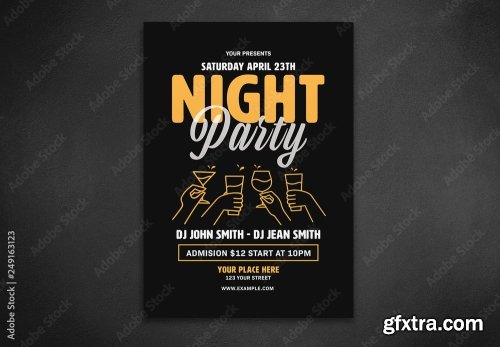 Music Dj And Nightclub Flyer 24 21xPSD