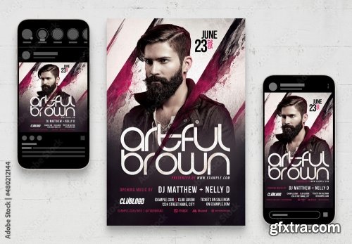 Music Dj And Nightclub Flyer 24 21xPSD