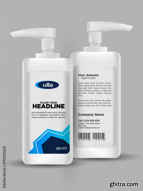 Design Bottle Of Hand Sanitizer 20xAI