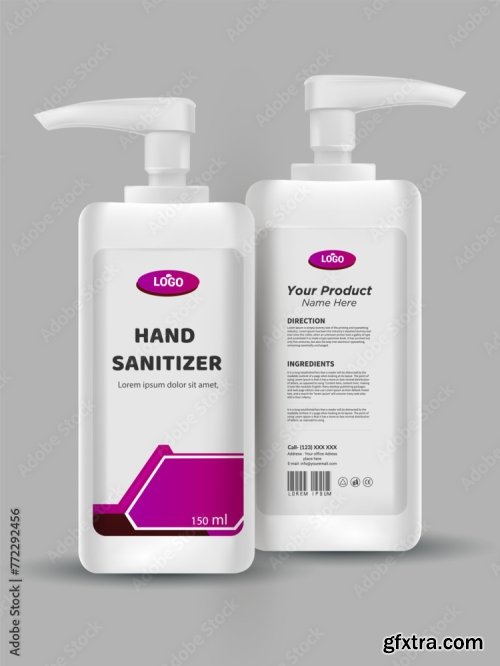 Design Bottle Of Hand Sanitizer 20xAI