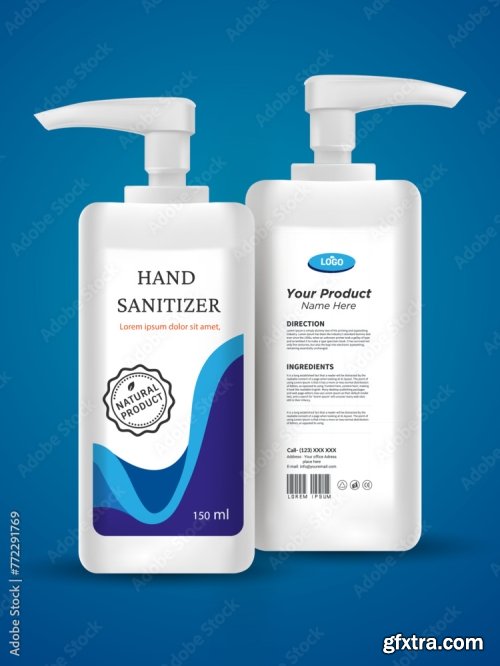 Design Bottle Of Hand Sanitizer 20xAI