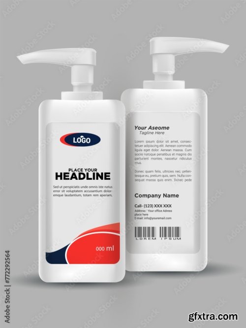 Design Bottle Of Hand Sanitizer 20xAI