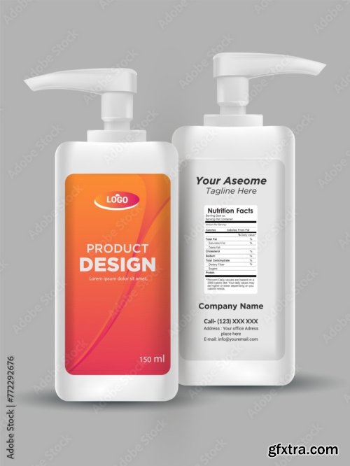 Design Bottle Of Hand Sanitizer 20xAI