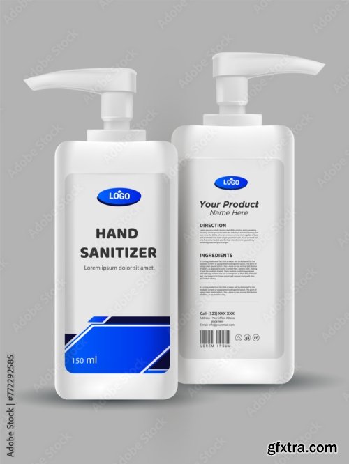 Design Bottle Of Hand Sanitizer 20xAI