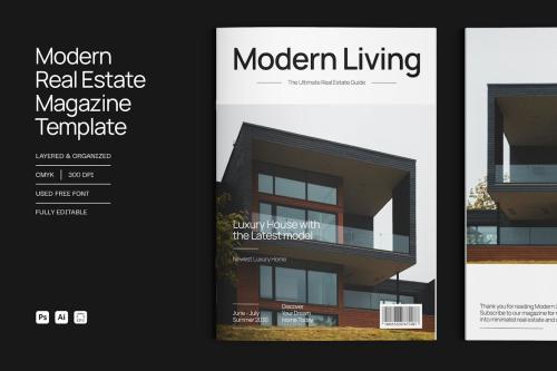 Modern Real Estate Magazine Template