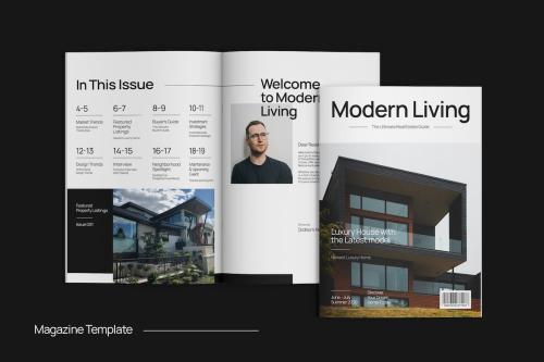 Modern Real Estate Magazine Template