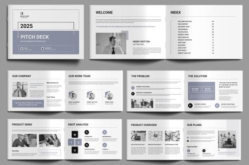 Business Pitch Deck Brochure Layout