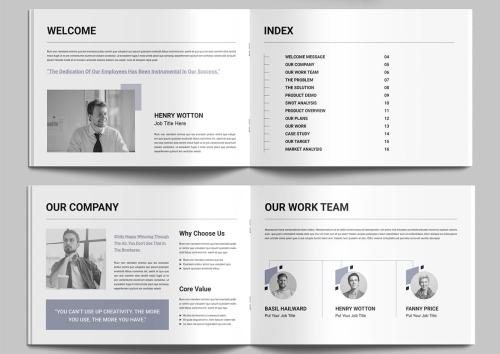 Business Pitch Deck Brochure Layout