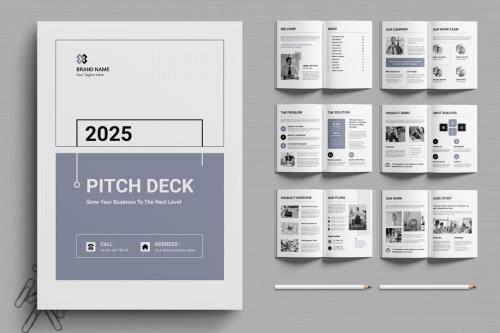 Business Pitch Deck Brochure Layout