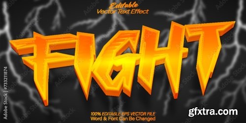 Vector Text Effect Editable Alphabet 19 20xAI