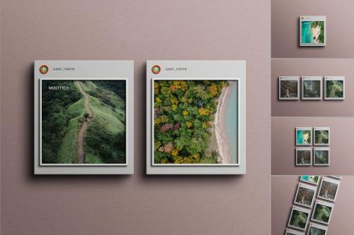 Social Media Photo Frame Mockup Set