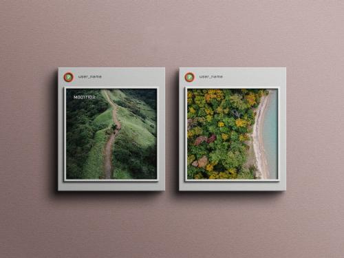 Social Media Photo Frame Mockup Set