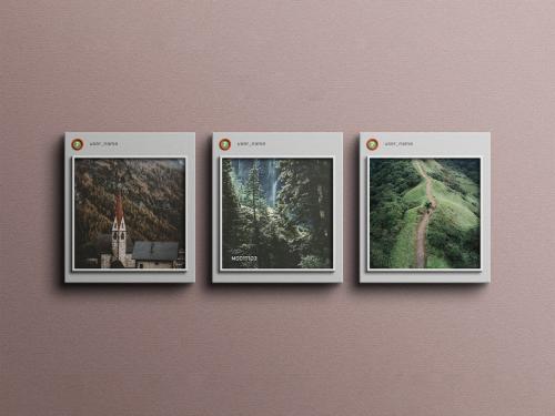 Social Media Photo Frame Mockup Set