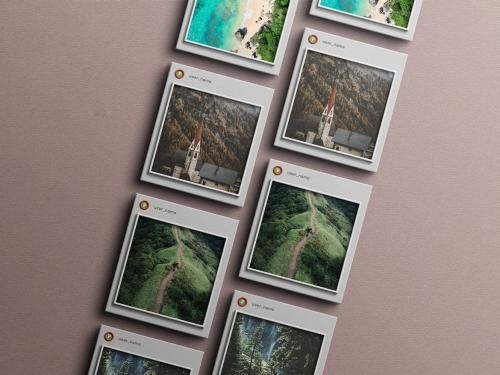 Social Media Photo Frame Mockup Set