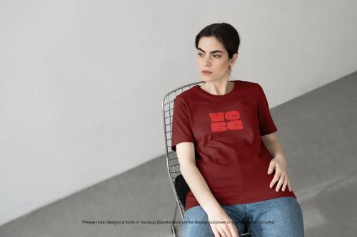 Woman T-Shirt Mockup Bundle