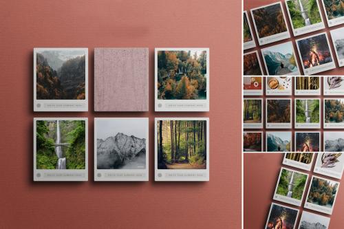 Social Media Photo Frame Mockup Set.