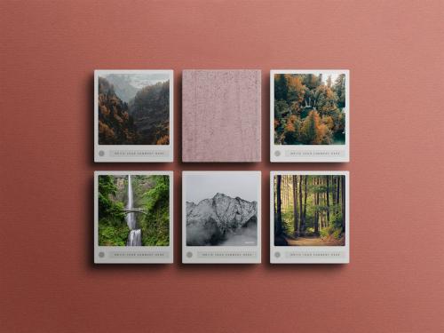 Social Media Photo Frame Mockup Set.