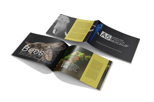 This is an A5 Landscape Brochure Mockup